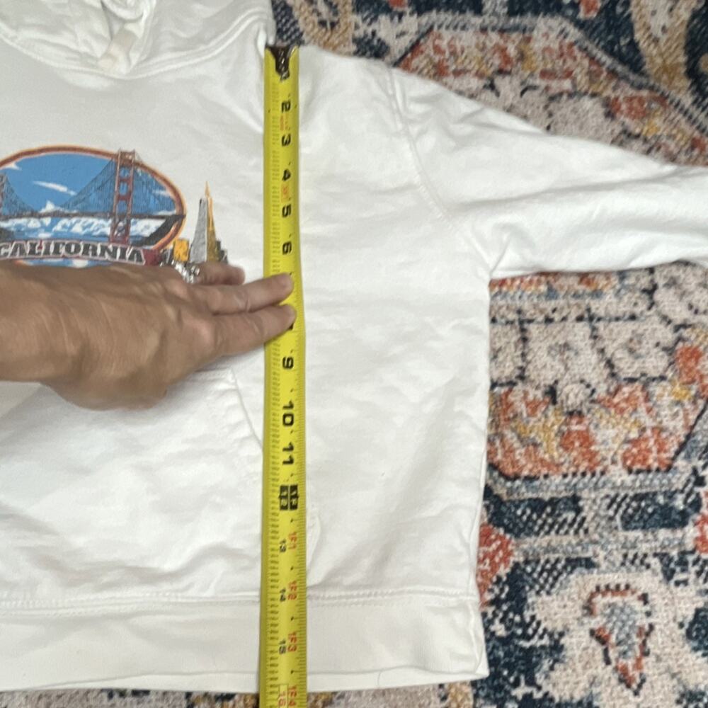 John Galt Brandy Melville White San Francisco Golden Gate Bridge Hoodie One Size - Picture 7 of 7